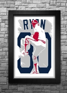 NOLAN RYAN art print/poster CALIFORNIA ANGELS FREE S&H! JERSEY B2G2 - Picture 1 of 6
