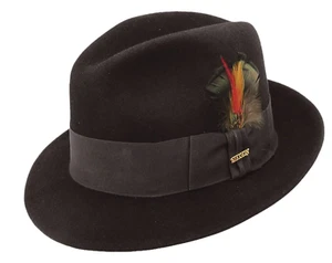 Fedora de lana Stetson Frederick negro - Imagen 1 de 9