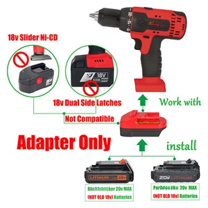 Adaptador para cable Porter y batería Black+Decker 20V, se adapta a herramientas nuevas de 18V a presión - Imagen 1 de 8