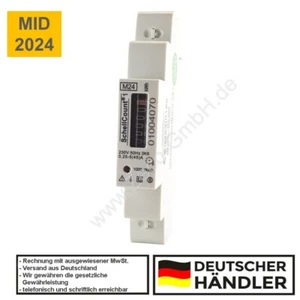analoger Wechselstromzähler Stromzähler Geeicht für DIN Hutschiene 45A, 230V - Picture 1 of 7