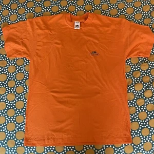 Camiseta en blanco vintage Fruit Of The Loom años 80 naranja puntada única para hombre L sin usar - Imagen 1 de 6