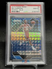 2016-17 Ben Simmons Panini Prizm Mosaic Blue #6 RC Rookie PSA 10