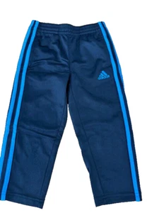 ADIDAS KIDS 3 STRIPE W/POCKETS JOGGER (BLACK/BLUE 3T)NWOT - Picture 1 of 4