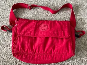 Kipling Large Red Shoulder Messenger Laptop Bag - Picture 1 of 9