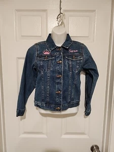 Disney Shopping Princess Jean Jacket Girls Med Cinderella Belle Sleeping Beauty  - Picture 1 of 10