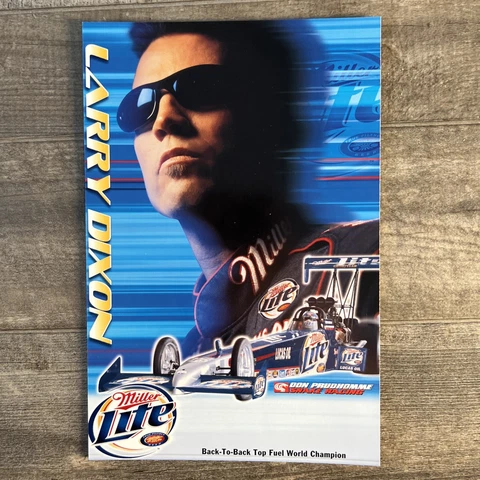 Top Fuel Drag Racing Poster Larry Dixon Don Prudhomme Snake Racing Miller Lite Cover