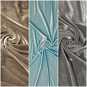 Samt 2 Wege Stretch Polyester Spandex Stoff Endverkauf (Ausverkauf) - Bild 1 von 4