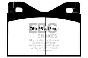 EBC Yellowstuff Front Brake Pads for BMW 1600 1.6 (230mm Drums) (83 BHP) (64>66) - Picture 1 of 1