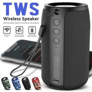 Portable Wireless Bluetooth TWS Speaker Subwoofer USB/TF Stereo Bass Speakers - Picture 1 of 12