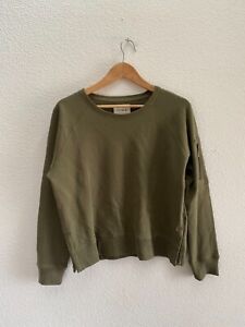 Cotton On Sweatshirt Sweater Green Color Side Snap Buttons Size Large