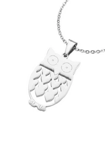 Firetti Kette Eule Owl edelstahl silberfarben Halskette NEU - Bild 1 von 1