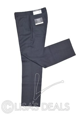 Mens Kenneth Cole Precision Fit Dress Trousers Pants Wool Blend Charcoal 32 34 - Image 1 of 2