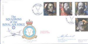RAF FDC 1 - 1992 Tennyson Andover firmado CO SNOWBALL 60 Sqn disolución - Imagen 1 de 1