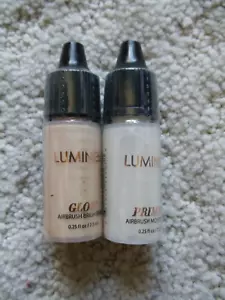 2 Botellas NUEVO Luminess Aerógrafo Potenciadores de Tez .25oz Sellado Brillo e Imprimación - Imagen 1 de 1