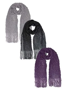 JUEGO DE 3 CHALES DE NOCHE LARGOS METÁLICOS PAQUETES - Imagen 1 de 10