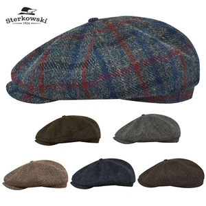 Sterkowski SHELBY Harris Tweed Peaky Autumn Winter Cap Newsboy Poor Boy Vintage - Picture 1 of 39