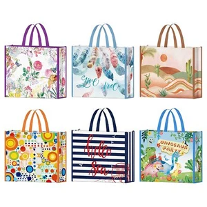 6 Pack Shopping Bags Reusable Grocery Tote Bags 50LBS Recycling Non-woven Bag... - Picture 1 of 7