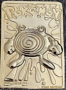 1999 Burger King Nintendo Pokémon 23K Gold-Plated Promo Card "Poliwhril" - Picture 1 of 2
