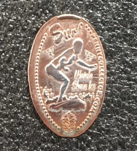 Surf Waiola Elongated Penny Pressed Flattened Coin Shave Ice Vintage - Picture 1 of 2