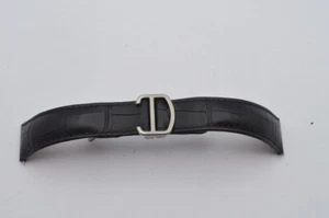 CARTIER LEDER ARMBAND 20MM FÜR FALTSCHLIESSE 18MM VINTAGE SCHWARZ 20-18 - Imagen 1 de 2