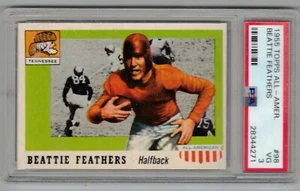 1955 TOPPS ALL-AMERICAN BEATTIE FEATHERS #98 PSA CLASSIFICATO! STAMPA CORTA - Foto 1 di 2