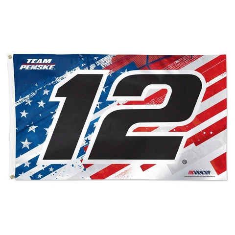 Ryan Blaney 2023 Patriotic #12 NASCAR 3x5 Flag Cover