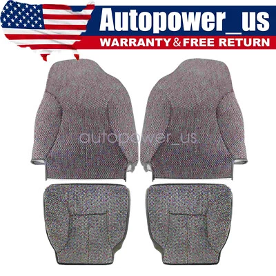 For 1998-2002 Dodge Ram 2500 Both Driver & Passenger Cloth Seat Cover Mist Gray Foto 1 de 4