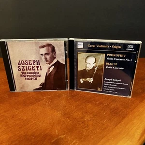 Lot: 2 Joseph Szegeti CD The Complete HMV Recordings Great Violinists Prokofiev - Picture 1 of 7