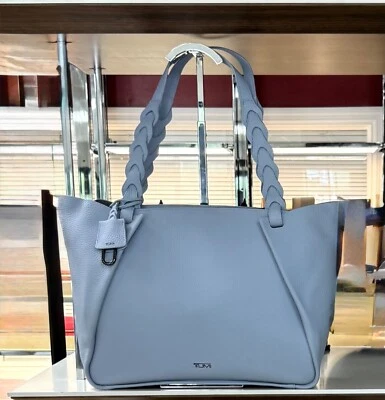 NEW Tumi Georgica VALORIE 100% LEATHER Tote Carryall Bag - HALOGEN BLUE - Image 1 of 4