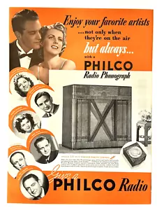 1930 LIFE Promo Ad Wall ArtPhilco Radio Lane Cofres de cedro Martini Rossi celebridades - Imagen 1 de 3