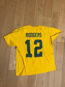 Aaron Rodgers Jersey Shirt Majestic Large Green Bay Packers Football 12 - Picture 1 of 3