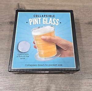 The Original Fun Work Shop faltbares Bier Kunststoff Pint Glas 12 Unzen neue Heckklappe - Bild 1 von 4