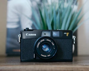 Canon A35F 35mm Rangefinder Film Camera – Black – Clean & Fully Working! - Picture 1 of 12