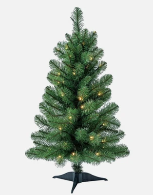3' Clear Lights LED Pre-Lit Winston Pine Green Artificial Christmas Tree - Image 1 of 3