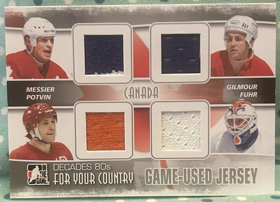 TEAM CANADA 2011 In The Game For Your Country 80s Game-Used Jersey Relics SILVER - Image 1 of 2