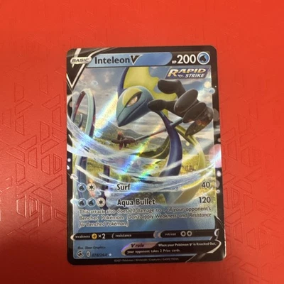 Inteleon V 078/264 Swsh08: Fusion Strike Holo - Image 1 of 4