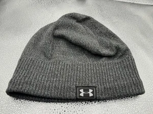 Cappello Under Armour berretto aderente uomo taglia unica grigio maglia polsino a costine inverno caldo - Foto 1 di 3