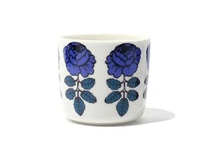 【NEW】 marimekko VIHKIRUUSU latte mug cups dark blue 芬兰 婚礼玫瑰 马克杯  wedding rose - Picture 1 of 3