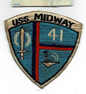 Vietnam War USS MIDWAY CVA-41 Aircraft Carrier US Navy Ship Shoulder Patch Cloth - Picture 1 of 2