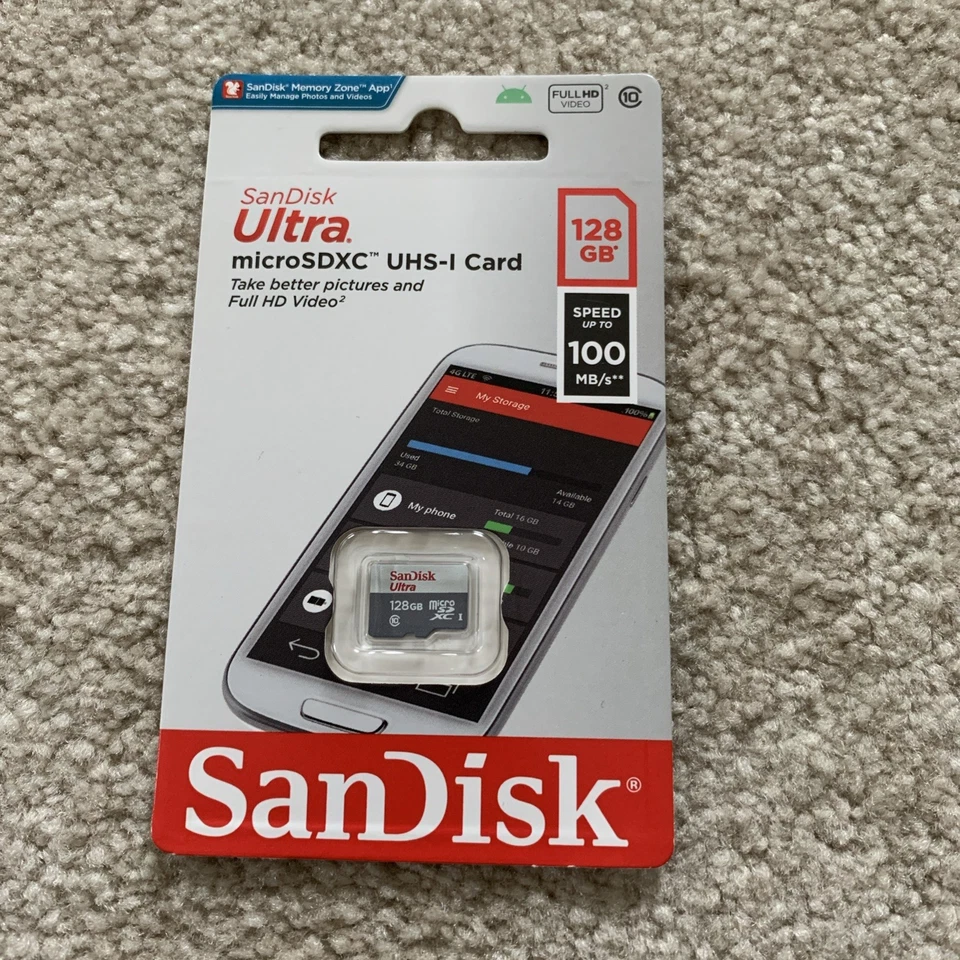 SanDisc Ultra microSDXC UHS-I 128Gb Card - Image 1 of 2