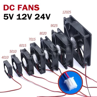 Lüfter Gehäuselüfter 5V 12V 24V für PC Computer leise FAN 40 50 60 80 90 120mm - Bild 1 von 4