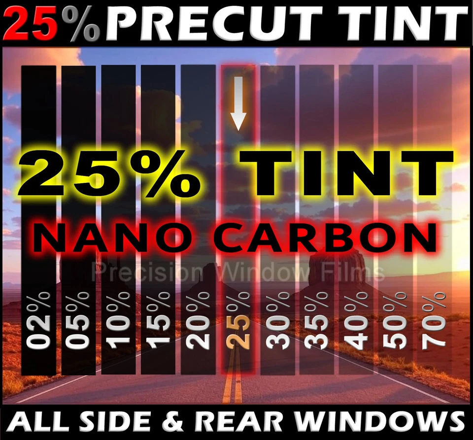 PreCut Window Tint - 中号 25% VLT 胶片适用于 2010 - 2017 雪佛兰 Equinox  — 第 1/4 张图片