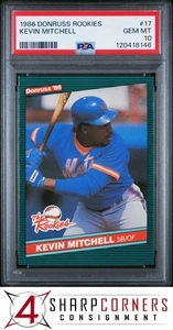 1986 DONRUSS ROOKIES #17 KEVIN MITCHELL RC METS PSA 10 - Picture 1 of 3