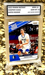GRADED GEM-MT 10 COOPER FLAGG 2025 Panini Instant RETRO RATED ROOKIE #RRR-16 - Picture 1 of 6