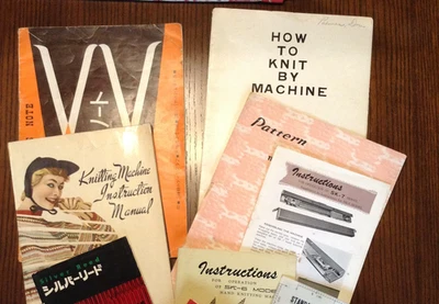 Vintage Silver Reed Knitting Machine Instruction Manuals and Patterns Lot - Image 1 of 4