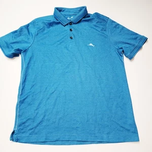 Tommy Bahama Island Zone Polo Shirt Men’s Size Medium Blue Performance - Picture 1 of 8