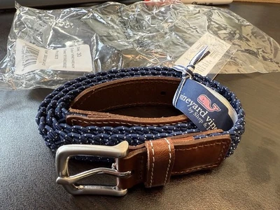 Nuevo Cinturón elástico trenzado auténtico para niños Vineyard Vines talla 30 Foto 1 de 4