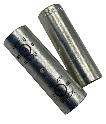 LOT OF 2 NSI SC-2/0 SHORT COPPER COMPRESSION SPLICE-STANDARD BARREL  2/0 AWG 🎯 - Image 1 of 4