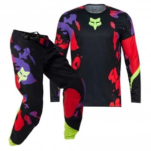 FOX Jersey & Pant Kit Offre - ADULTE 360 THROTTLE - Noir/Rouge/Jaune/Violet - Photo 1/9