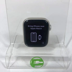 GPS Only Apple Watch Series 7 41MM Starlight Aluminum NKMY3LW/A Face Only - Picture 1 of 5